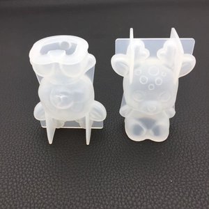 Détails de moules en silicone 3D pour résine avec formes de cerf et d'animaux pour artisanat