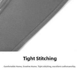 Detail showing the double-stitched reinforced seams and breathable grey mesh fabric