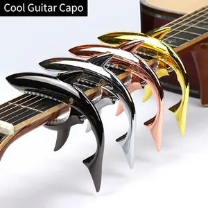 Shark Guitar Capo Zinc Alloy Metal Quick Change Trigger For Acoustic Electric Guitar Ukulele Bass Novelty Shape Durable