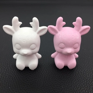 Détails de moules en silicone de cerf 3D rose et blanc pour résine et plâtre DIY