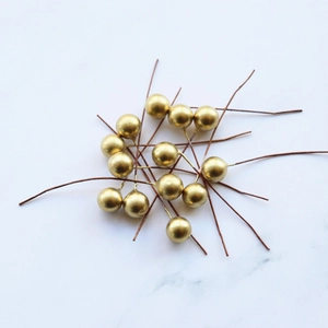 Artificial Berries Stems Metallic Foam Ball Picks For DIY Crafts Floral Arrangement Festive Decoration Elegant Home Decor