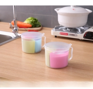 Detail of multi-compartment seasoning box with dustproof lids and side handles