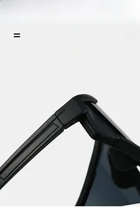 Detail view of the durable matte hinge and super elastic frame on sports sunglasses