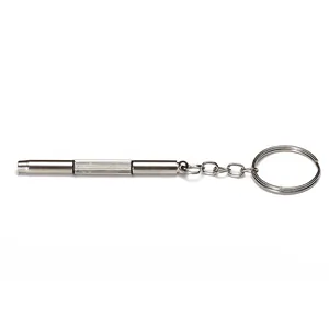 Mini stainless steel multi-tool keychain screwdriver with non-slip handle for repair