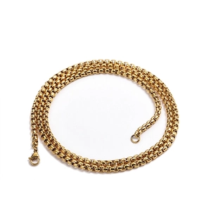 Collier Chaîne Maille Vénitienne En Acier Inoxydable Pour Hommes Femmes Minimaliste Punk Gothique Hip Hop Bijoux