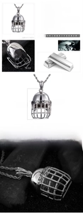 Detail view of silver baseball helmet pendant with dimensions 49mm by 38mm
