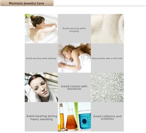 Care guide for copper jewelry showing cleaning and maintenance tips for accessories