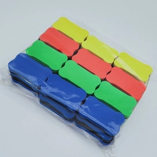 Bulk set of colorful bone-shaped magnetic whiteboard erasers in transparent packaging