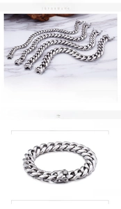 Größentabelle mit Breiten- und Gewichtsangaben für Herrenarmbänder aus Edelstahl