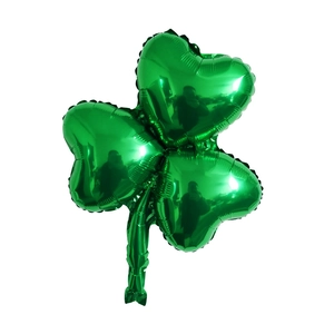 St. Patrick's Day shamrock clover aluminum foil balloon for festive party decorations