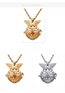 Detailed size and dimension chart for winged hollow sphere essential oil diffuser pendant