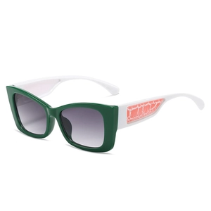 Cat Eye Sunglasses PC Material UV400 Protection Retro Fashion Street Style Gradient Lenses Unique Marble Texture Temples
