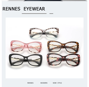 Five butterfly frames in tortoise and clear colors with gold hollow metal temple detail