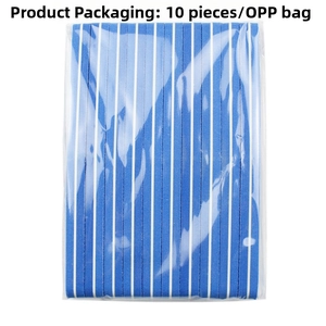 Detail view of 10pcs professional nail buffer files in a clear OPP bag package