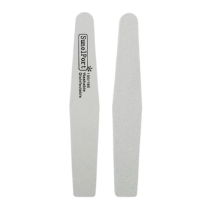 Detail showing 100/180 grit washable and disinfectable grey nail sponge buffer files