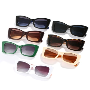 Retro cat-eye sunglasses collection in seven colors with fashion crocodile texture temples