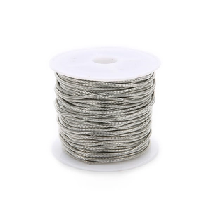 Macro shot of silver plated snake bone chain roll for jewelry DIY craft and necklaces