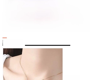 Detailed view of 19-inch copper gold-plated necklace with AAA zircon heart projection