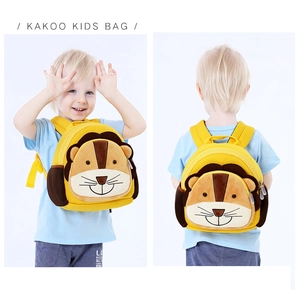 Close-up of child lion backpack featuring breathable side mesh and soft plush fabric texture