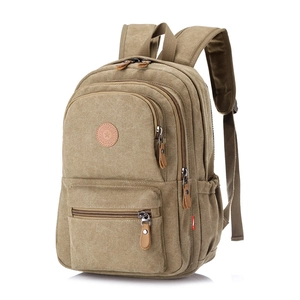 Vintage Washed Canvas Backpack Large Capacity Multi Pocket Travel School Laptop Bag For Men Women