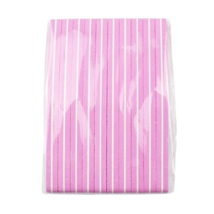Bulk pack of pink rectangular sponge nail files for professional manicure polishing