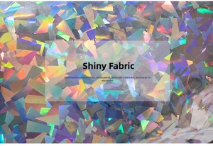 Detail of waterproof shiny fabric with colorful geometric pattern for women waist bag