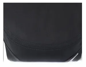 Macro shot showing strict stitching techniques and fabric texture on a black military cap