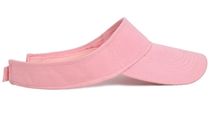 Pink empty top sun visor hat for women, perfect for summer outdoor sports and tennis.