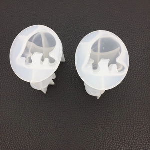 Detailed view of translucent elephant shaped silicone molds for DIY resin casting crafts