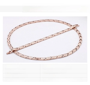 Magnetische therapie armband van roségoud roestvrij staal met hematiet stenen
