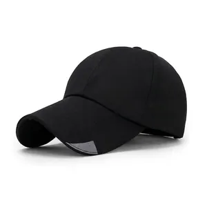 Canvas Polyester Baseball Cap Long Brim Sun Protection Outdoor Adjustable Sports Hat For Men Women