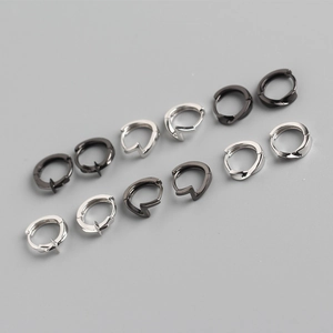 925 Sterling Silver Huggie Hoop Earrings Geometric Lightning Cross Twisted Minimalist Jewelry For Men Women Fashion