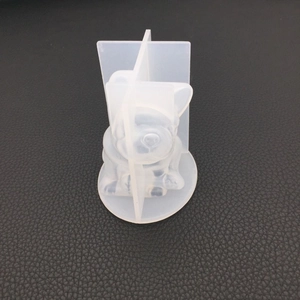 Detailed translucent silicone French Bulldog mold for DIY resin and plaster crafts