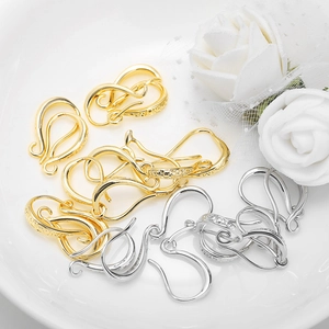 Metal Earring Hooks For DIY Jewelry Making Electroplated Textured Fish Hook Earwire Findings