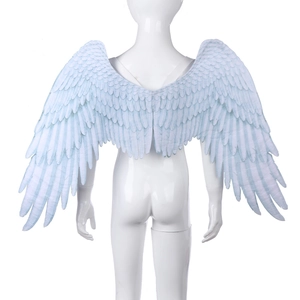 Angel Wings Costume Props Non-woven Fabric Printed Feather With Elastic Straps For Halloween Cosplay Party Kids Teens