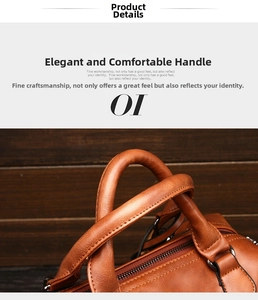 Macro shot of brown leather texture and silver hardware on a retro Boston handbag