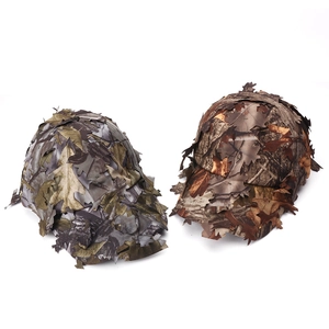 Outdoor 3D bionic leafy camo baseball cap for hunting and tactical forest camouflage