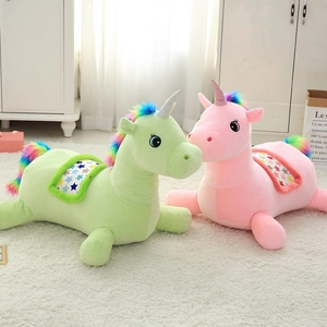 Canapé En Peluche Pour Enfants Siège Licorne Dessin Animé Fauteuil Animal Rembourré Doux Décoration Anniversaire Cadeau
