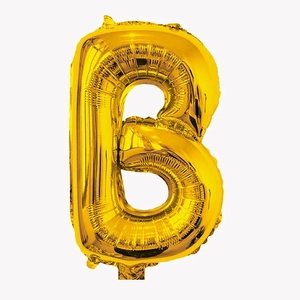 32-inch gold foil letter B balloon for birthday parties and wedding decorations