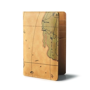 Vintage Map Pattern PU Leather Passport Holder Travel Document Case Card Organizer Unisex Functional Protector