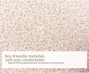 Macro shot of durable PVC loop fiber material for soft and eco-friendly cat litter mats