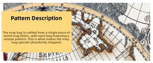 Close-up of vintage world map printed on PU leather passport cover with cross-grain texture
