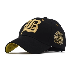 Vintage Baseball Cap Cotton 3D Embroidery Gothic Letter B Adjustable Retro Sun Hat For Men Women Outdoor Casual