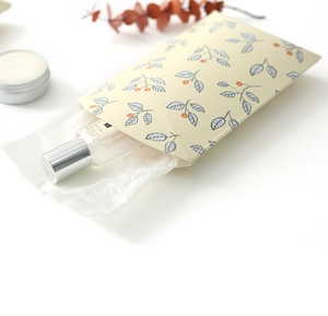 Floral pillow paper gift box with orange fruits and blue leaf pattern for small presents