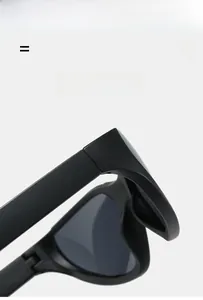 Detail of lightweight super elastic hinge on matte black half-frame sports sunglasses