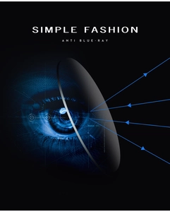 Detailed view of functional anti blue-ray lens blocking blue light on cat eye frame