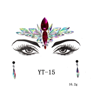 Face gem sticker kit with pink rhinestones for masquerade, product code YT-15 weight 16.2g