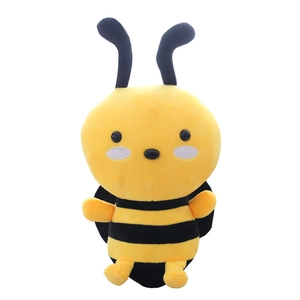 Simpatico peluche a forma di ape gialla e nera con ali e antenne per bambini