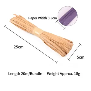 DIY raffia paper ribbon 20m roll for weaving crafts and gift wrapping decoration