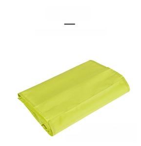 Folded light green bedside organizer pocket made of durable non-woven fabric material